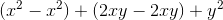(x^2-x^2)+(2xy-2xy)+y^2