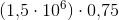 (1{,}5\cdot 10^6)\cdot 0{,}75