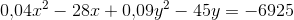 0{,}04x^2-28x+0{,}09y^2-45y=-6925