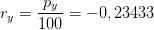 r_y=\frac{p_y}{100}=-0,23433