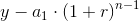 y-a_1\cdot \left ( 1+r \right )^{n-1}