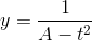 y=\frac{1}{A-t^{2}}