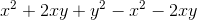 x^2+2xy + y^2-x^2-2xy