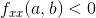 f_{xx}(a,b)<0