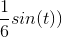 \frac{1}{6} sin(t))