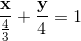 \frac{\textbf{x}}{\frac{4}{3}}+\frac{\textbf{y}}{4}=1