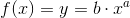 f(x)=y=b\cdot x^{a}