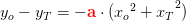 y_o-y_T=-\mathbf{\color{Red} a}\cdot ({{x_o}^2+x_T}^2)
