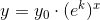 y=y_0\cdot (e^k)^x