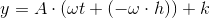 y=A\cdot (\omega t+(-\omega \cdot h))+k