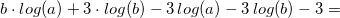 \small b\cdot log(a)+3\cdot log(b)-3\, log(a) -3\, log(b)-3=