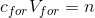 c_{f\slashed{o}r}V_{f\slashed{o}r}=n