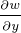 \tiny \frac{\partial w}{\partial y}