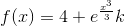 f(x)= 4+e^{\frac{x^{3}}{3}} k