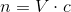 n=V\cdot c