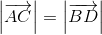 \left | \overrightarrow{AC} \right |=\left | \overrightarrow{BD}\right|