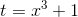 t=x^3+1