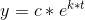 y=c*e^{k*t}