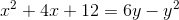 x^2+4x+12=6y-y^2