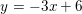 \small y=-3x+6