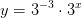 y = 3^{-3}\cdot 3^{x}