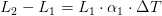 L_2-L_1=L_1\cdot \alpha_1 \cdot \Delta T