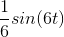 \frac{1}{6}sin(6t)