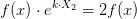 f(x)\cdot e^{k\cdot X_2} \right )}=2f(x)