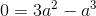 0=3a^2-a^3