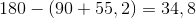 180-(90+55,2)=34,8