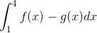 \int_{1}^{4}f(x)-g(x)dx