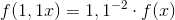 f(1,1x)=1,1^{-2}\cdot f(x)