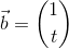 \vec{b}=\binom{1}{t}
