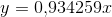 y=0{,}934259x