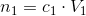 n_1=c_1\cdot V_1