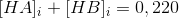 [HA]_i + [HB]_i = 0,220