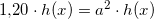 \small 1{,}20\cdot h(x)=a^2\cdot h(x)