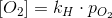 \left [O_2 \right ]=k_H\cdot p_{O_2}