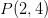 P(2,4)