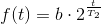 f(t)=b\cdot2^{\frac{t}{T_2}