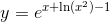 y=e^{x+\ln(x^2)-1}