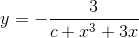 y=-\frac{3}{c+x^3+3x}