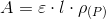 A= \varepsilon \cdot l \cdot \rho _{(P)}