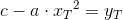 c-a\cdot {x_{T}}^{2}=y_T