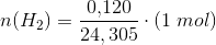 n(H_2)=\frac{0{,}120}{24,305}\cdot \left (1\; mol \right )