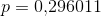 p=0{,}296011