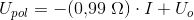 U_{pol}=- (0{,}99\; \Omega )\cdot I+U_o