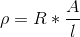 \rho = R*\frac{A}{l}