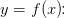 y=f(x)\! \! :