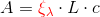 A=\mathbf{\color{Red} \xi _\lambda} \cdot L\cdot c